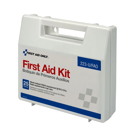 25 Person ANSI & OSHA First Aid Kit, Plastic, 107 Count per Pack