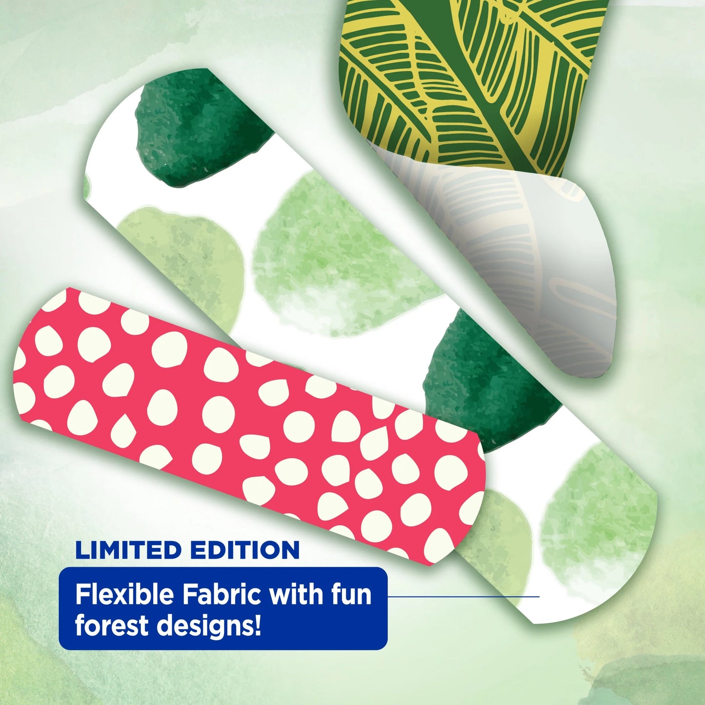 Brand Flexible Fabric Bandages, Forest, Assorted, 30 Ct