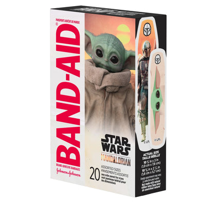 Brand Bandages for Kids, Star Wars the Mandalorian, 20 Ct