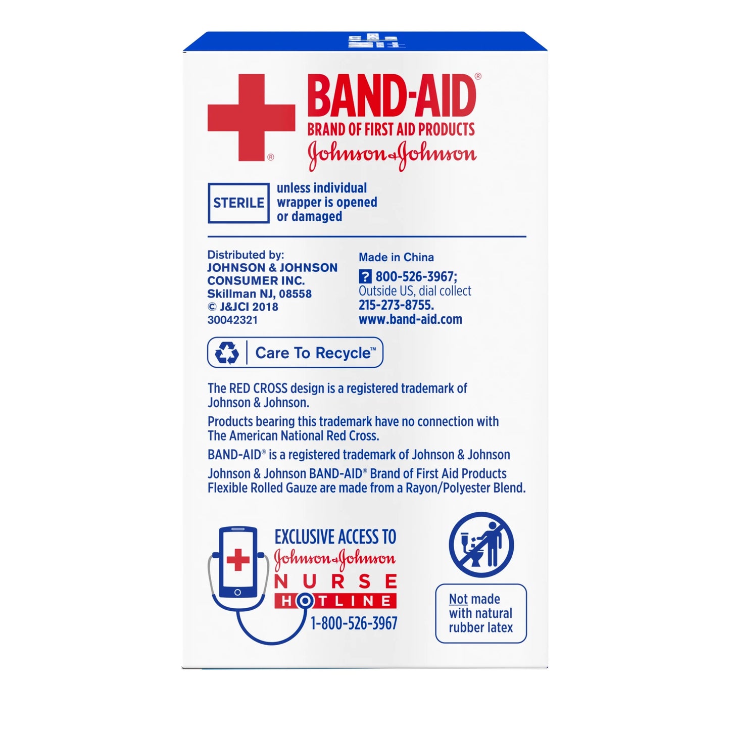 Band Aid Brand First Aid Product Flexible Rolled Gauze, 2 in X 2.5 Yd