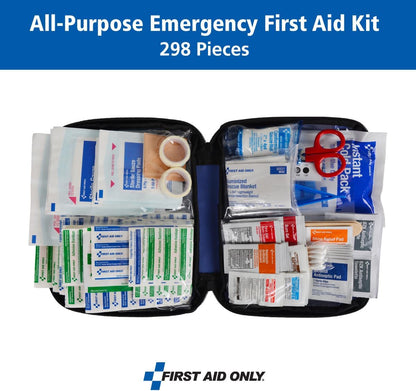 Comprehensive 299-Piece All-Purpose Emergency First Aid Kit (FAO-442)