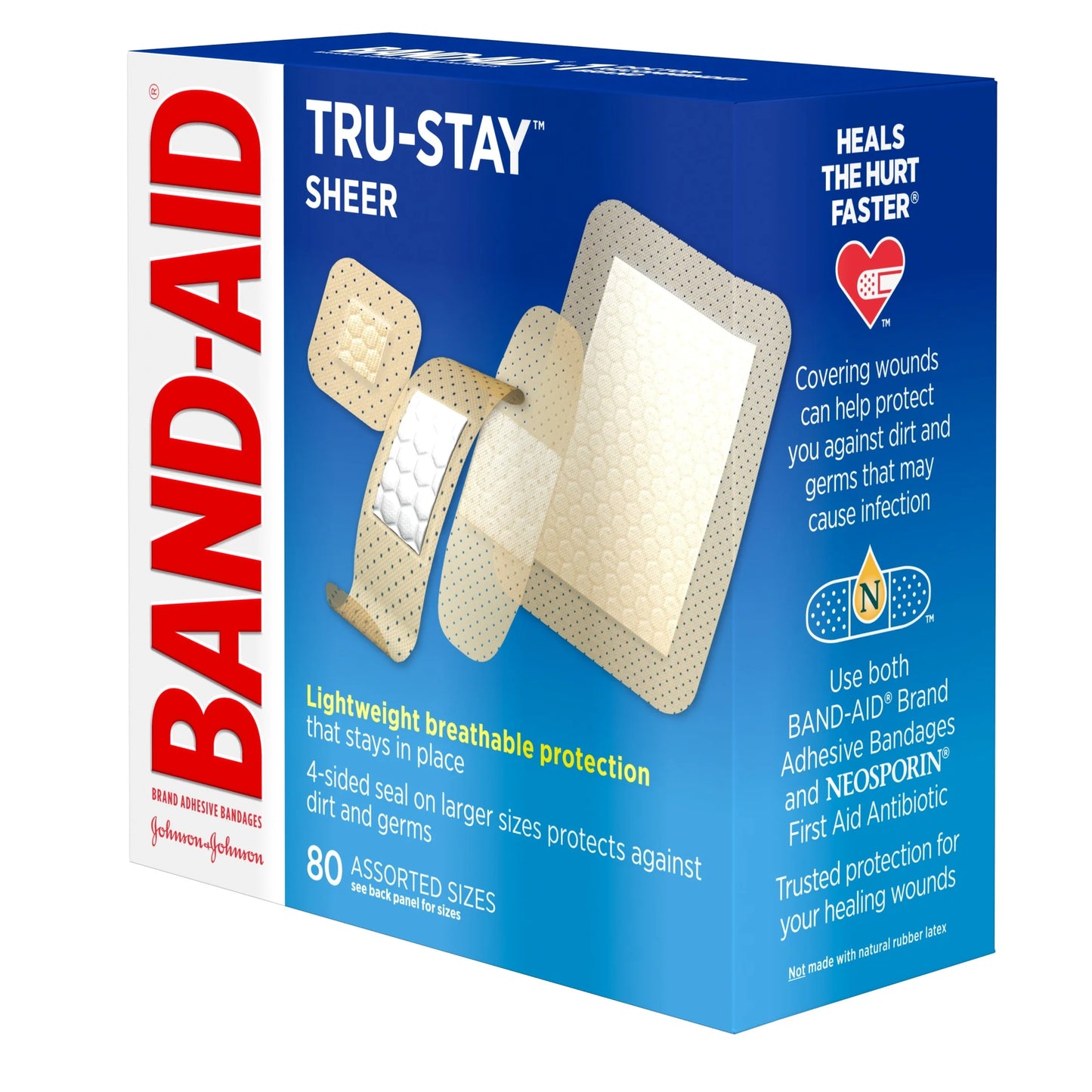 Brand Tru-Stay Sheer Adhesive Bandages, Assorted, 80 Ct