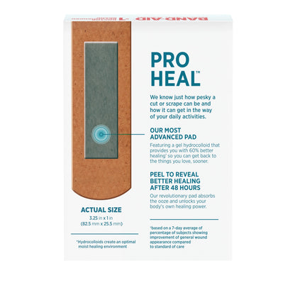 Brand All One Size Pro Heal Bandages, Hydrocolloid Pad, 10 Ct