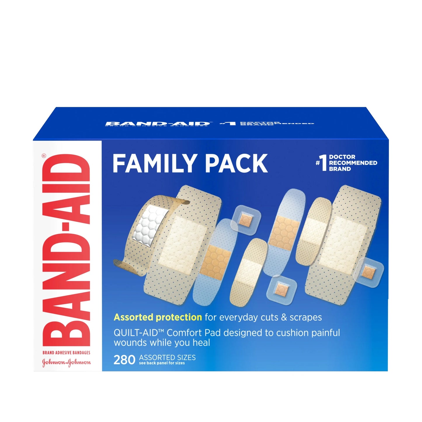 Brand Adhesive Sterile Bandage Variety Pack, Assorted, 280 Ct