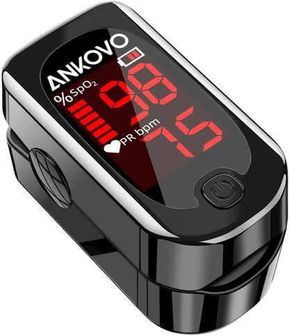 Pulse Oximeter Fingertip, Blood Oxygen Saturation Monitor with Pulse Rate, Heart Rate Monitor