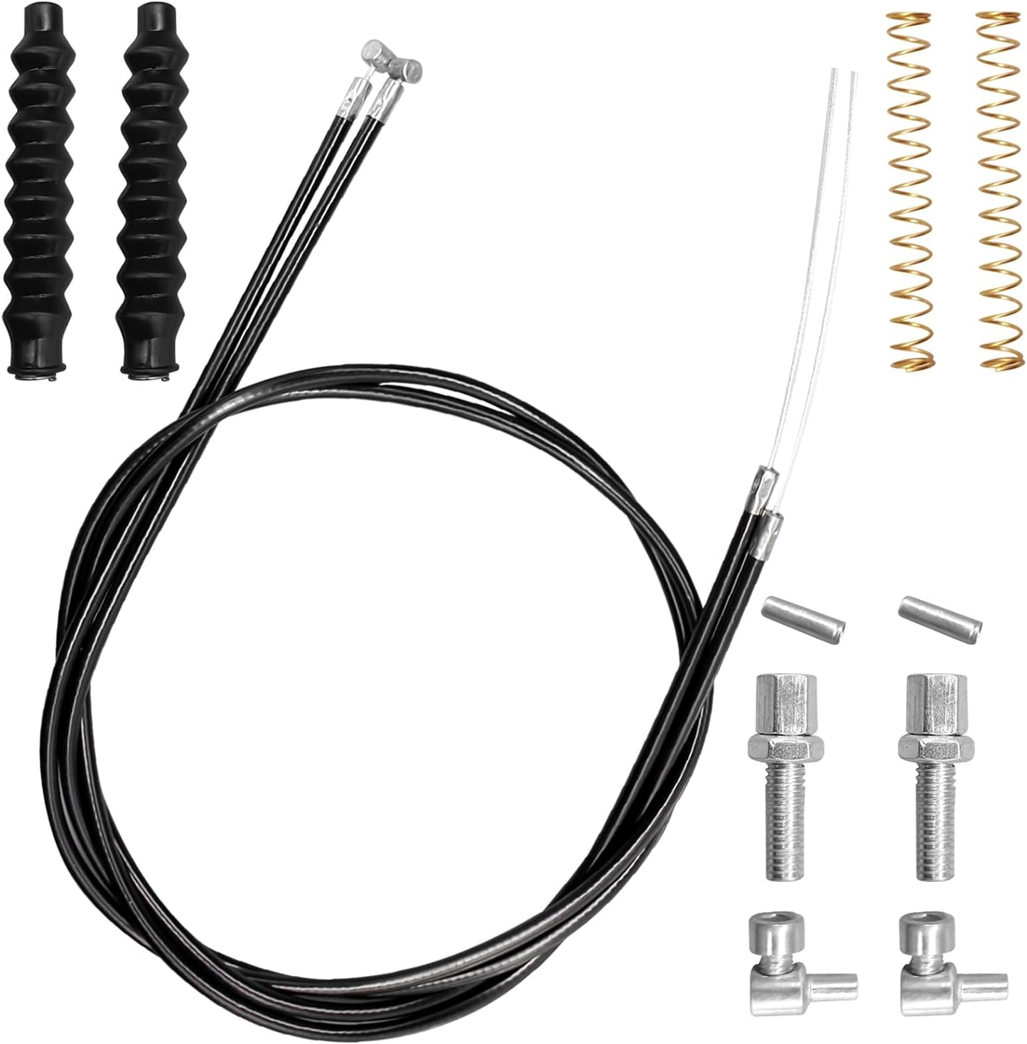 14Pcs Universal Rollator Brake Cable Kit with 45" Cable & Hardware - Replacement