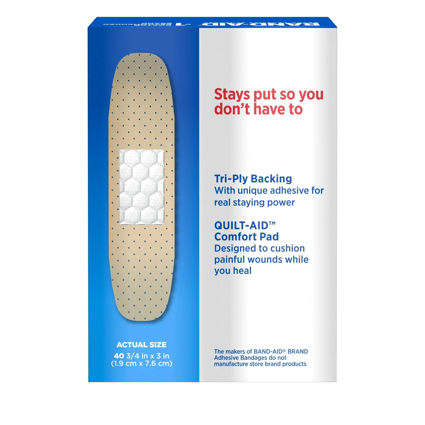 Brand Tru-Stay Sheer Adhesive Bandages, All One Size, 40 Ct