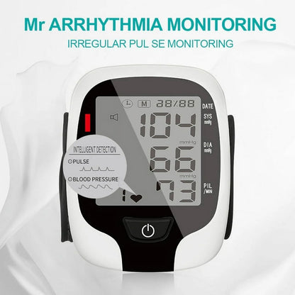 Blood Pressure Monitors - Automatic Blood Pressure Wrist BP Monitor Cuff with Heart Rate