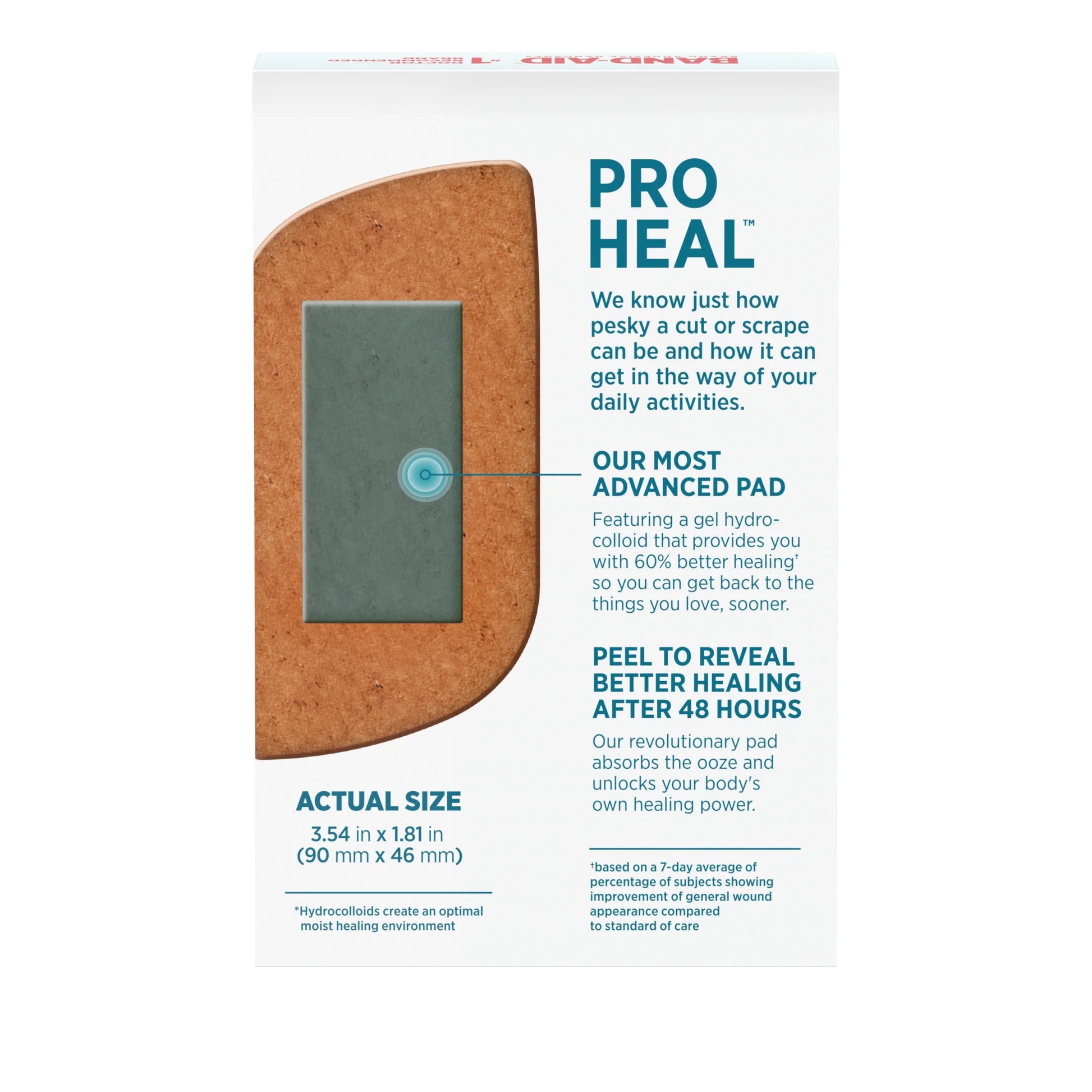 Brand Large Pro Heal Bandages + Hydrocolloid Pads, 5 Ct