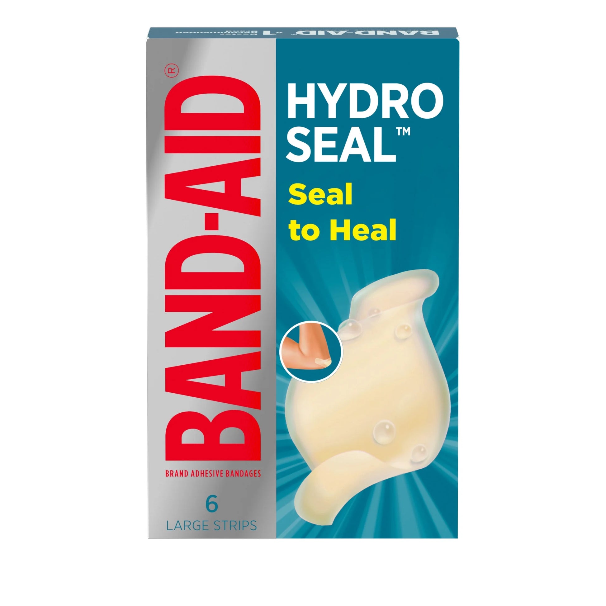 Brand Hydro Seal Hydrocolloid Bandages, Large, 6 Ct