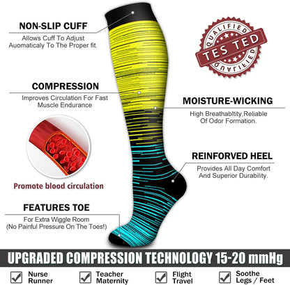 6 Pack Copper Compression Socks for Women and Men Circulation-Best Support for Medical, Running,Nursing,Athletic