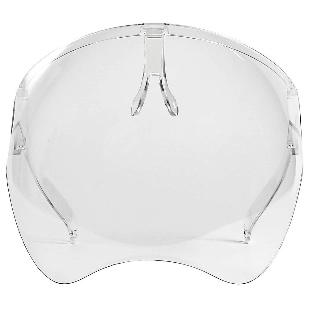 Full Face Shield with Integrated Glasses - Transparent Anti-Fog Face Mask