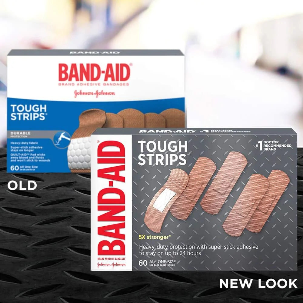 Brand Adhesive Bandages Tough Strips, 60 Ea