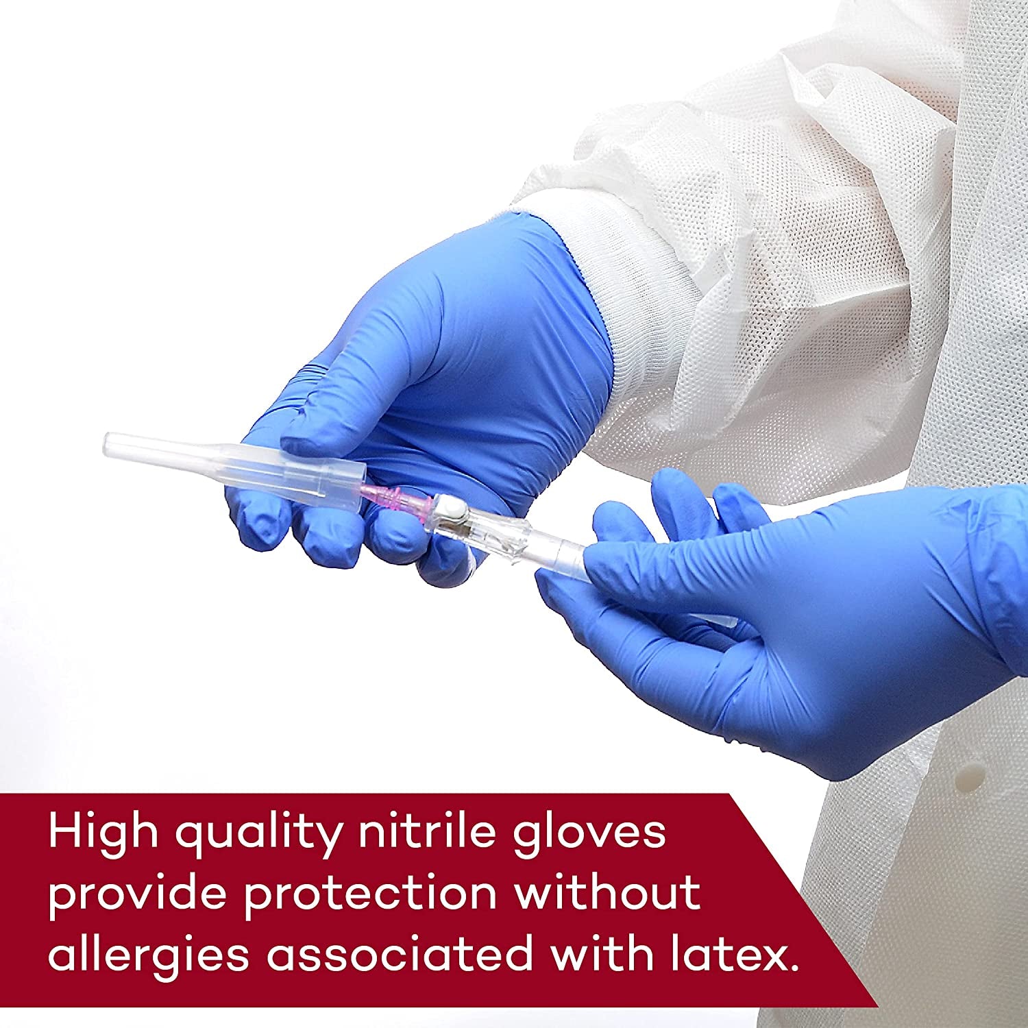 Disposable Nitrile Medical Grade Exam Gloves, Latex-Free, Medium Size (200 Count)