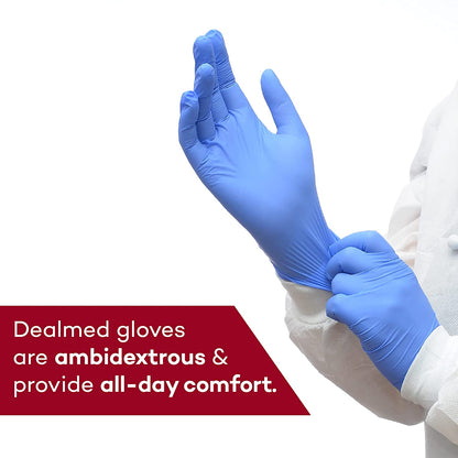 Disposable Nitrile Medical Grade Exam Gloves, Latex-Free, Medium Size (200 Count)