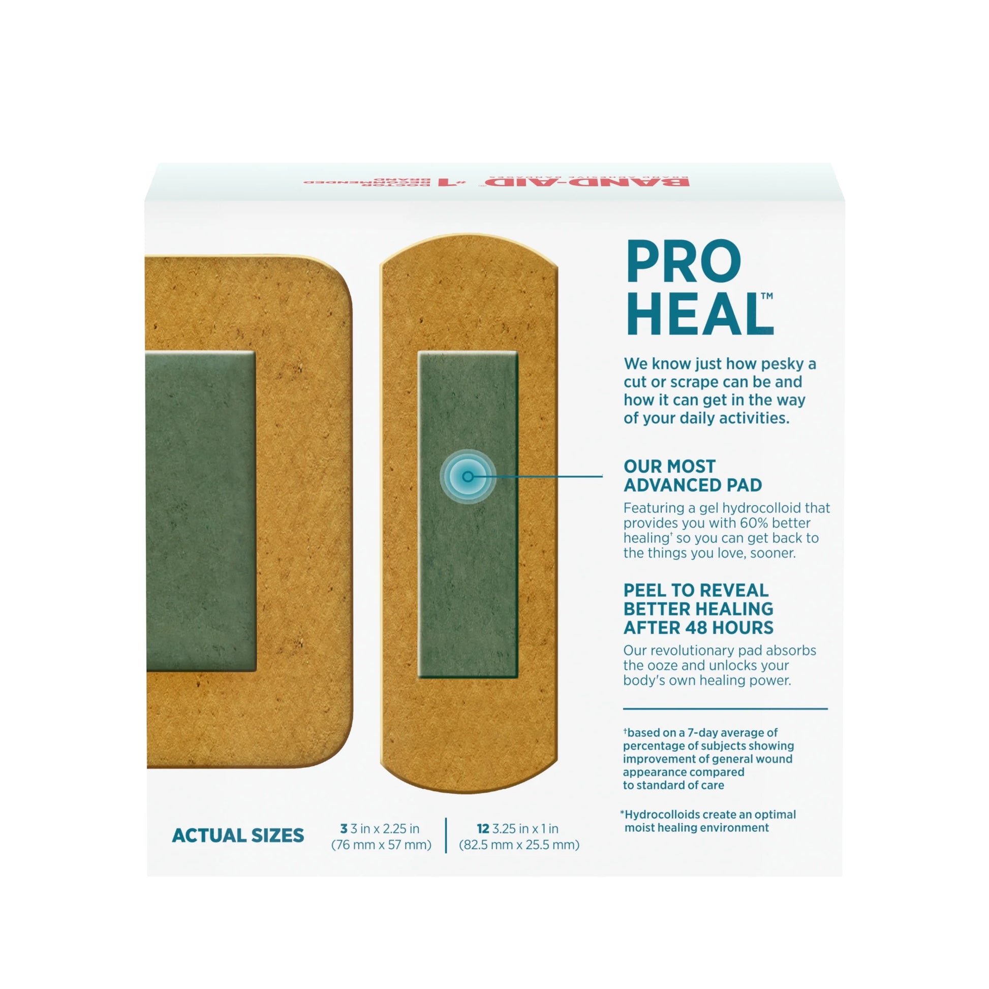 Brand Assorted Pro Heal Bandages, Hydrocolloid Pad, 15 Ct