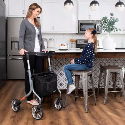 Trust Care Let'S Move 4-Wheel Ultra Lightweight Folding Rollator with Seat in Gray