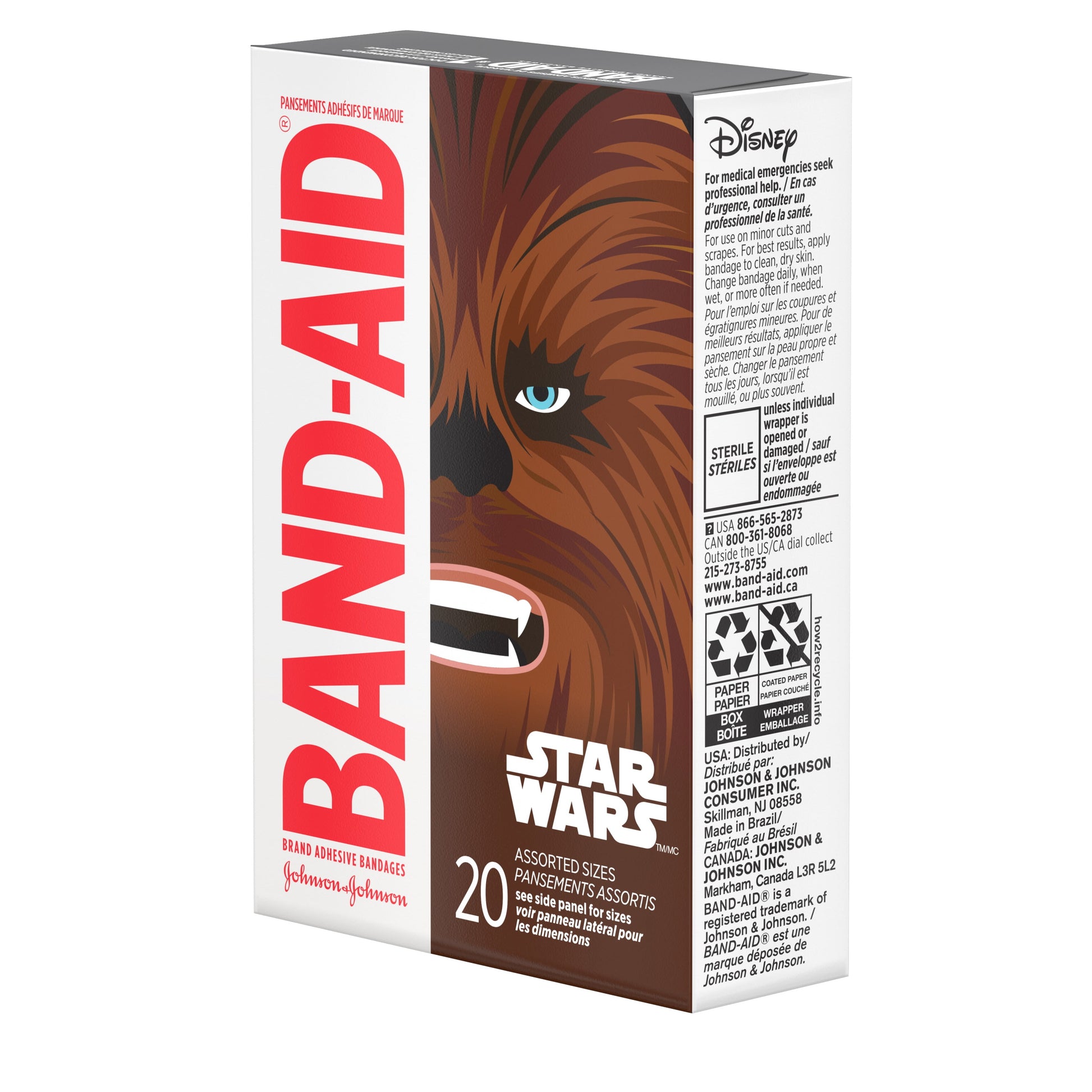 Adhesive Bandages, Star Wars Characters, Assorted Sizes 20 Ct (Pack of 2)