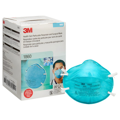 Disposable Respirator,Universal,N95,Pk20 1860