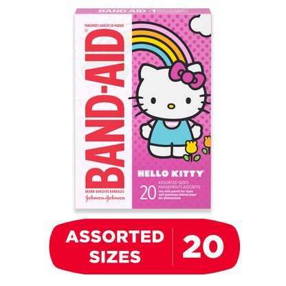 Adhesive Bandages, Hello Kitty, Assorted Sizes 20 Ct