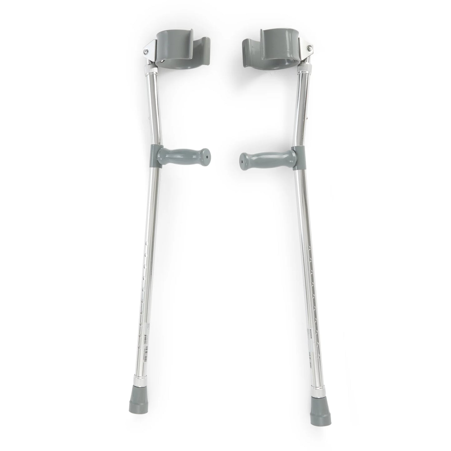 Forearm Crutches, Aluminum, Push-Button - 5' to 6'2" User Height, 2 Box