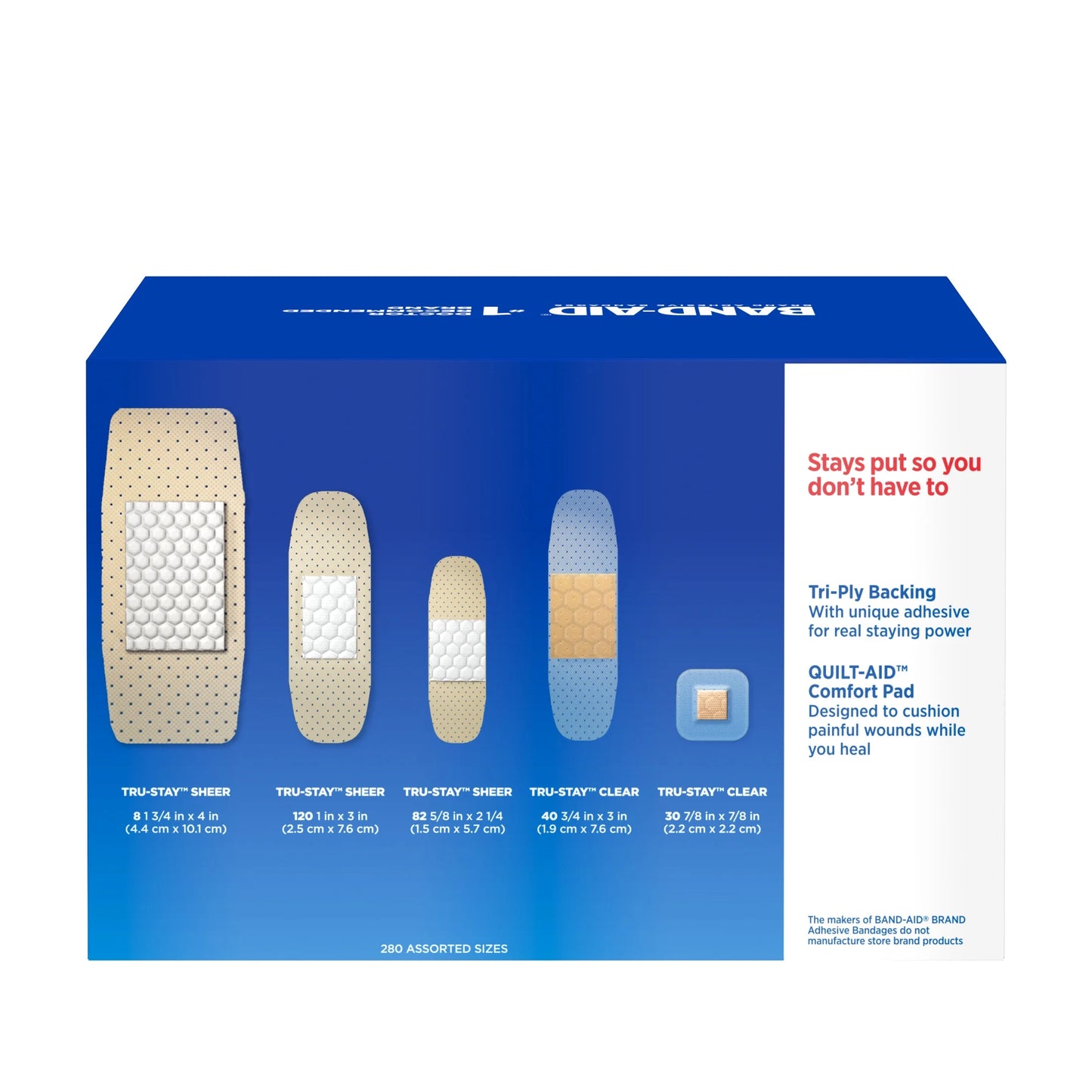 Brand Adhesive Sterile Bandage Variety Pack, Assorted, 280 Ct