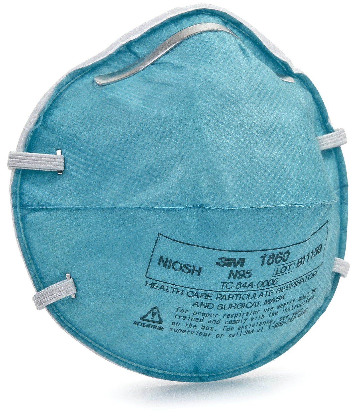 Disposable Respirator,Universal,N95,Pk20 1860