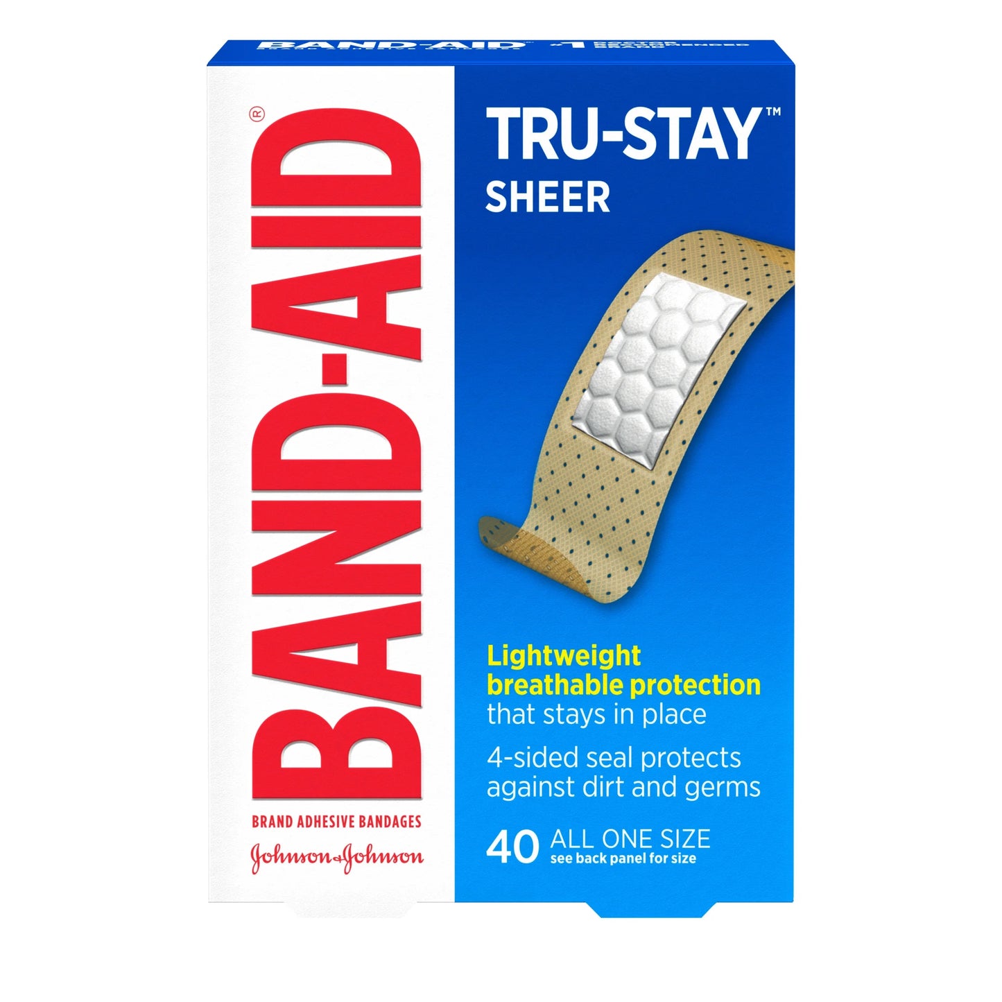 Brand Tru-Stay Sheer Adhesive Bandages, All One Size, 40 Ct