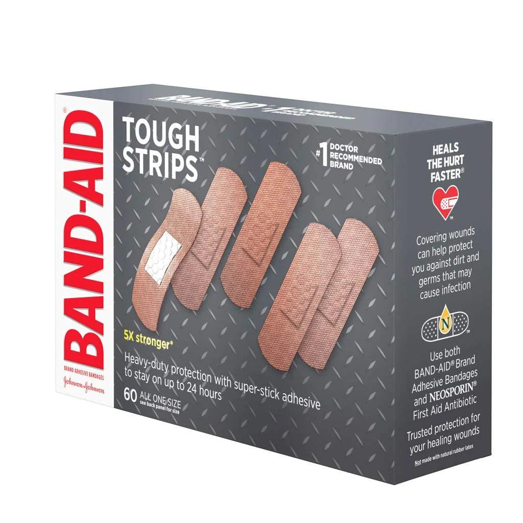 Brand Adhesive Bandages Tough Strips, 60 Ea, 2 Pack