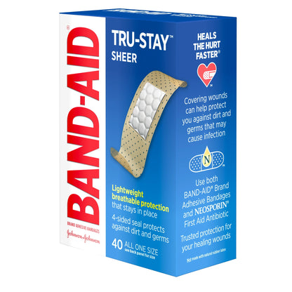 Brand Tru-Stay Sheer Adhesive Bandages, All One Size, 40 Ct