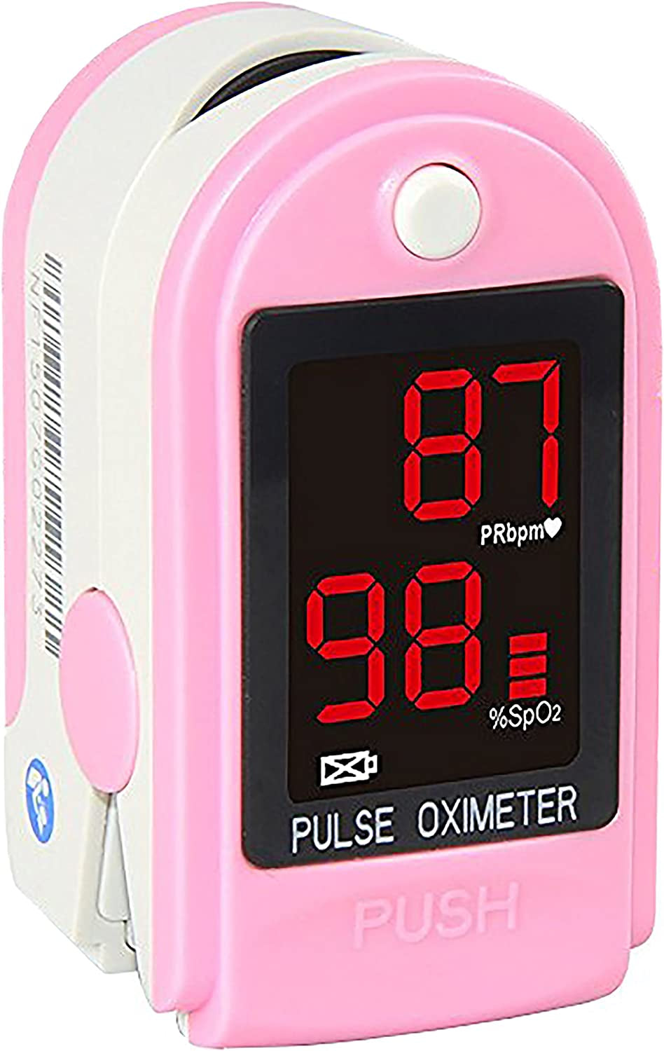 Concord Basics Fingertip Pulse Oximeter - Blood Oxygen Saturation Monitor with Carrying Case, Batteries, Silicone Cover, and Lanyard - User-Friendly and Accurate SpO2 & Pulse Measurement (Pink)