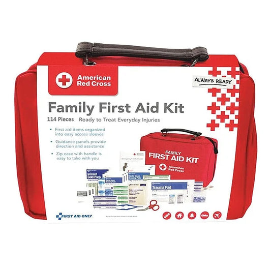 First Aid Kit W/House,115Pcs,3X9",Red 9162-RC