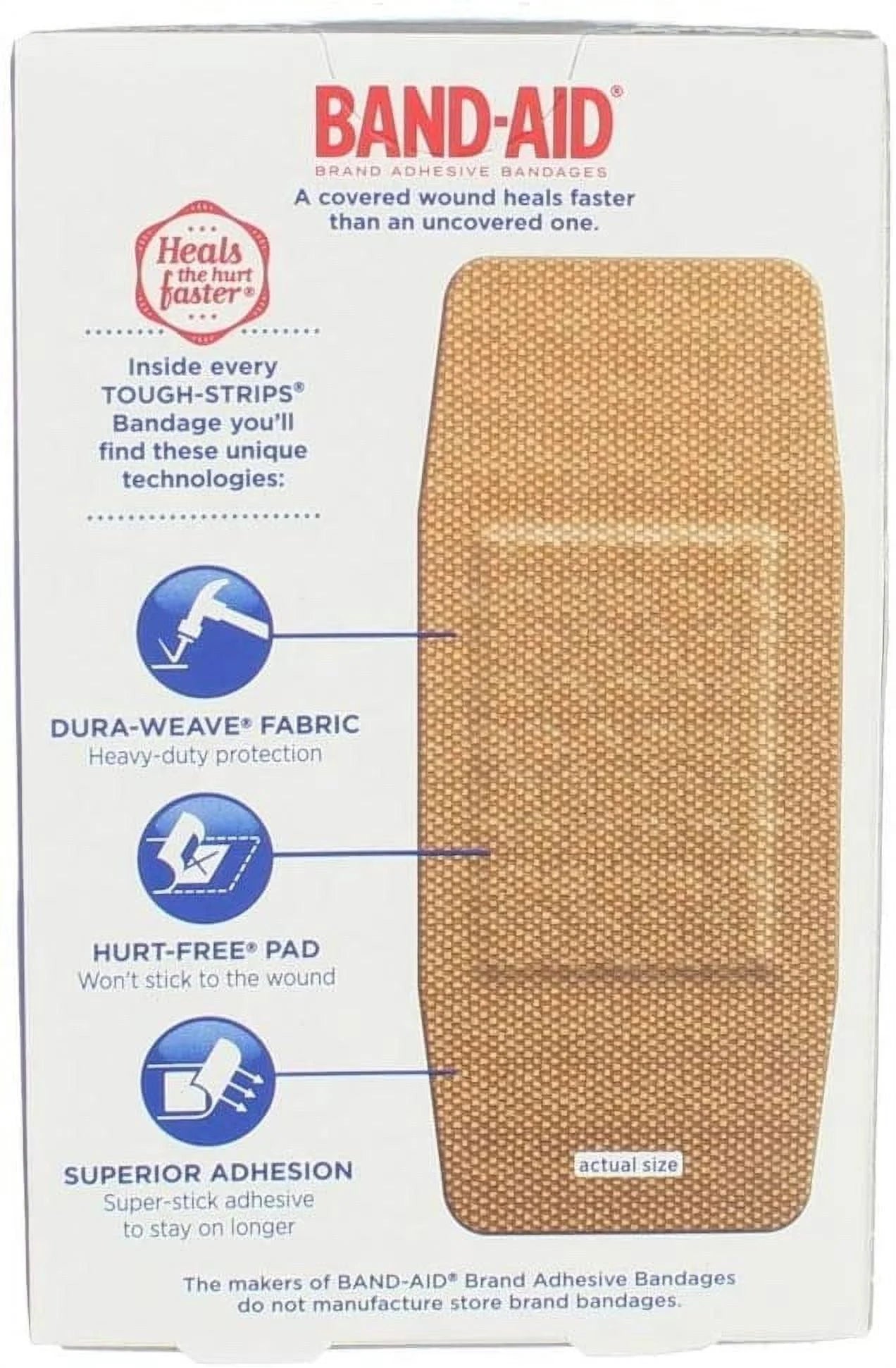 Water Block Tough-Strip Waterproof Elastic Bandage XL, 10Ct 5-Pack