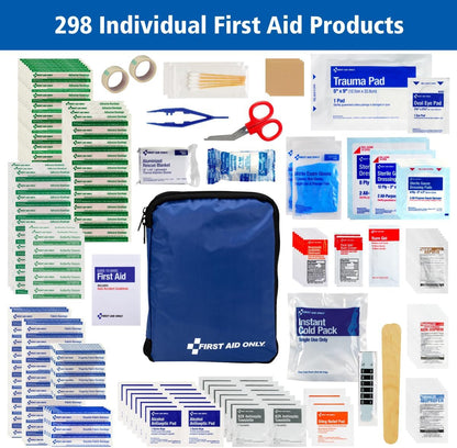 Comprehensive 299-Piece All-Purpose Emergency First Aid Kit (FAO-442)