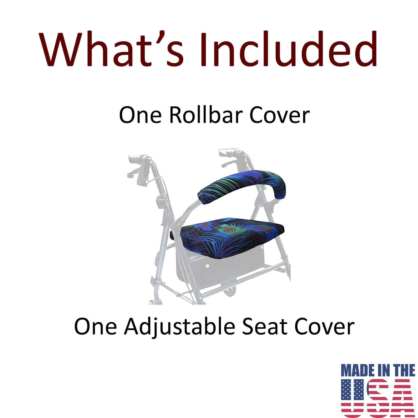 Rollator Walker Seat and Backrest Covers | Made in USA